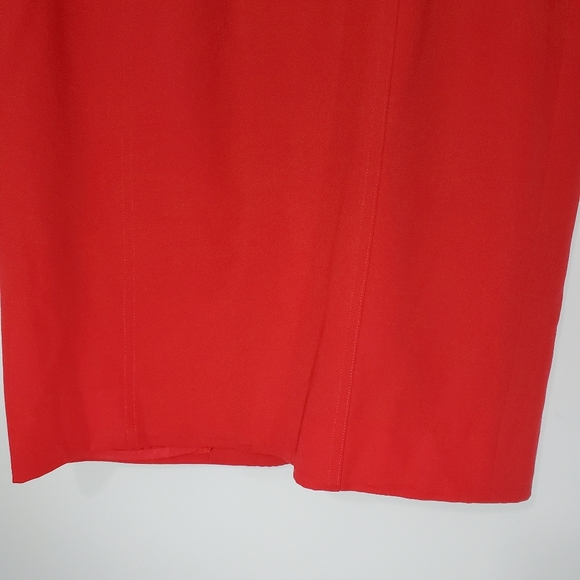 Diane Gilman Red 100% Wool Dress, Size 12 - Picture 11 of 14